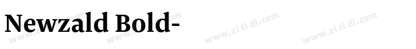 Newzald Bold字体转换